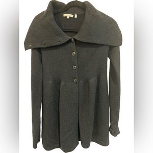 Vince Black shawl/funnel collar cardigan